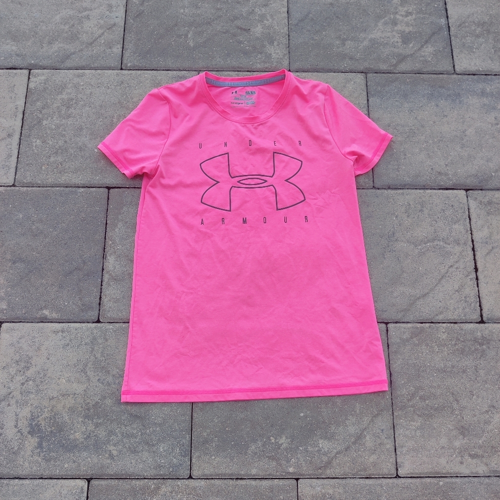 Under Armour Kids Neon Pink Short Sleeve Tee